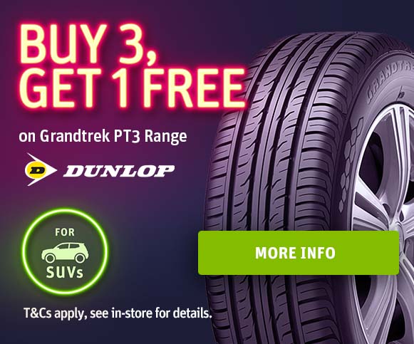 Dunlop Grandtrek PT3 Buy 3 Get 1 Free